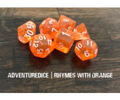 Adventure Dice 7-Piece RPG Dice Set: Rhymes with Orange