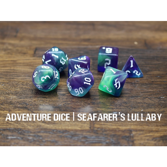 Adventure Dice 7-Piece RPG Dice Set: Seafarer’s Lullaby