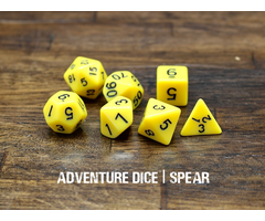 Adventure Dice 7-Piece RPG Dice Set: Spear