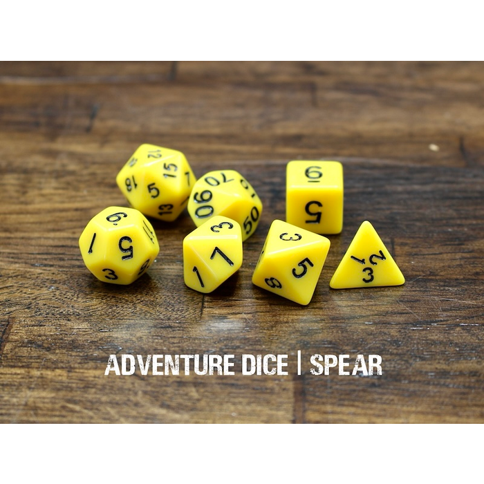 Adventure Dice 7-Piece RPG Dice Set: Spear