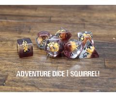Adventure Dice 7-Piece RPG Dice Set: Squirrel!