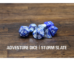 Adventure Dice 7-Piece RPG Dice Set: Storm Slate