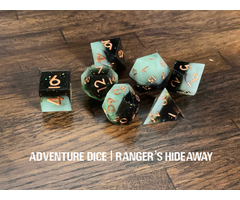 Adventure Dice 7-Piece RPG Premium Resin Dice Set: Ranger’s Hideaway