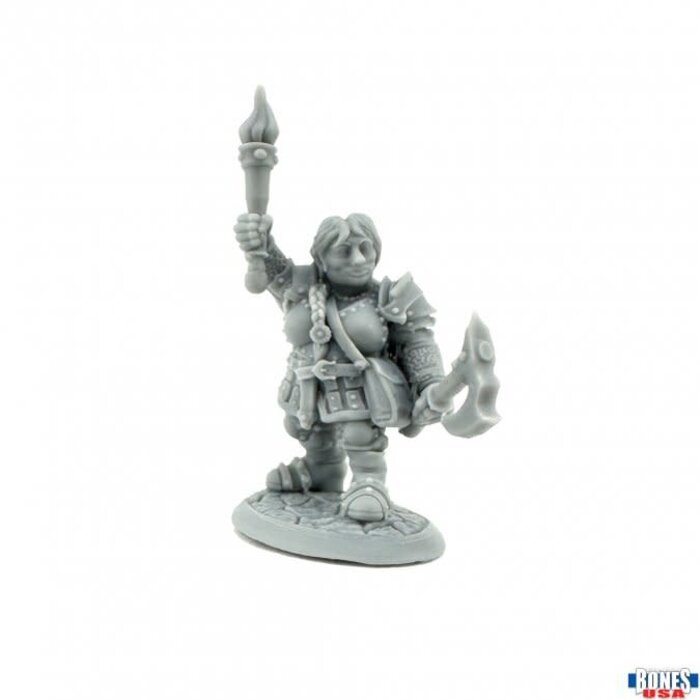 Reaper Miniatures Bones USA: Hargret Ironthumb, Dwarf Heroine