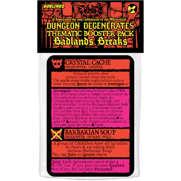 Misc Board Games Dungeon Degenerates Booster -