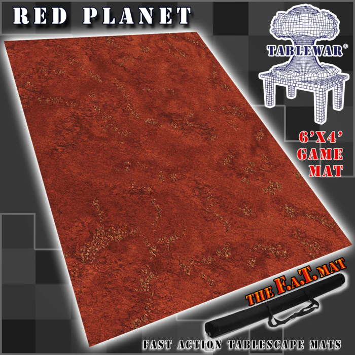 Table War Playmat - F.A.T. Mats (Fatmats): 6' x 4' Red Planet