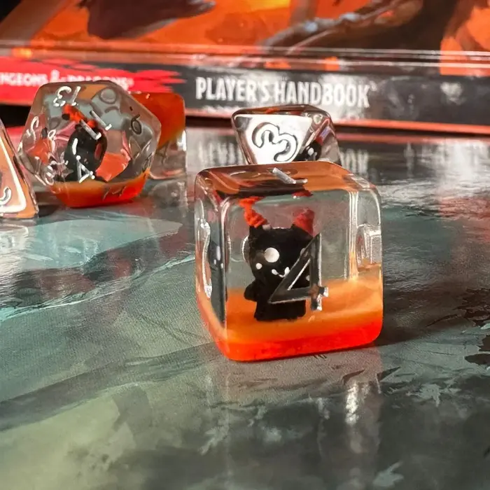 Mystery Dice Goblin 7-Piece RPG Dice Set: Mystery Dice Goblin - Little Devil