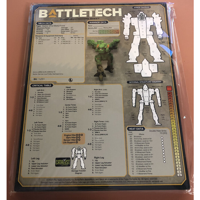 Catalyst Games Battletech: Premium Record Sheets -