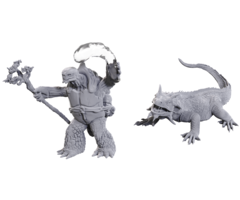 Wizkids/NECA LLC Nolzur's Marvelous Miniatures: Tortle Druid & Wild Shape Giant Lizard