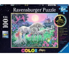Ravensburger 100 pcs - Unicorns in the Moonlight (XXL)