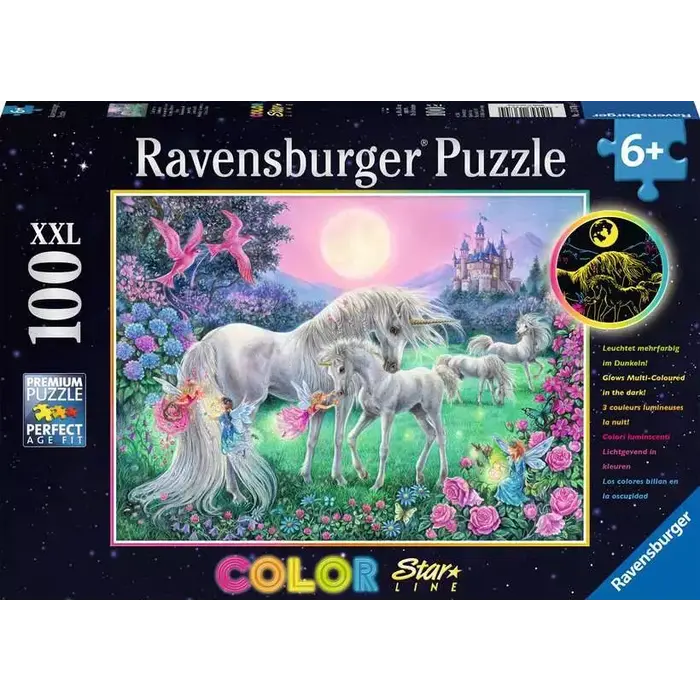 Ravensburger 100 pcs - Unicorns in the Moonlight (XXL)