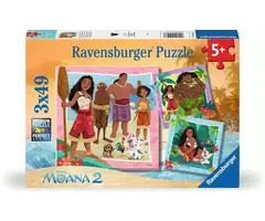 Ravensburger 3x49 pcs - Disney's Moana 2: Off to New Adventures