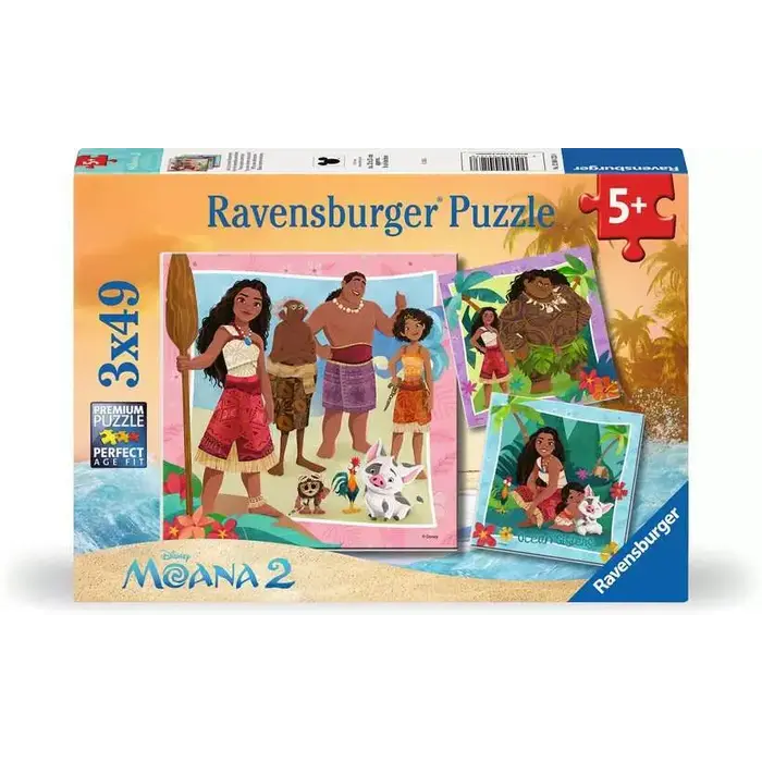 Ravensburger 3x49 pcs - Disney's Moana 2: Off to New Adventures