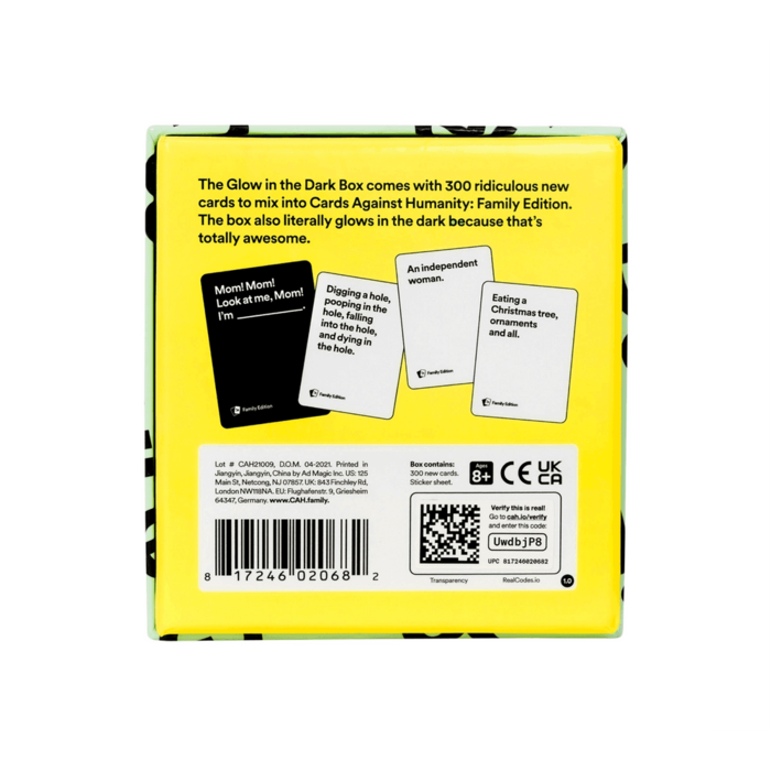 Cards Against Humanity Cards Against Humanity: Family Edition - Glow in the Dark Box