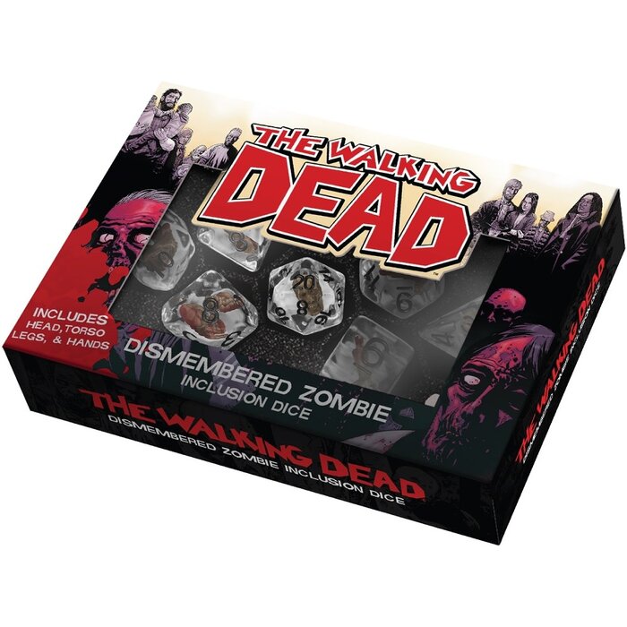 Fanroll 7-Piece Inclusion RPG Dice Set: The Walking Dead Dismembered Zombie