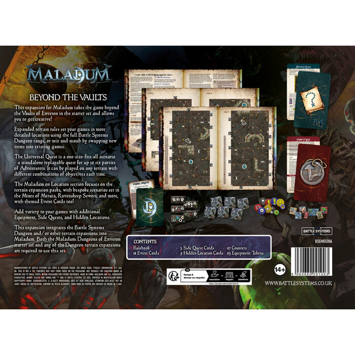 Battle Systems Maladum: Dungeons of Enveron: Beyond the Vaults Expansion
