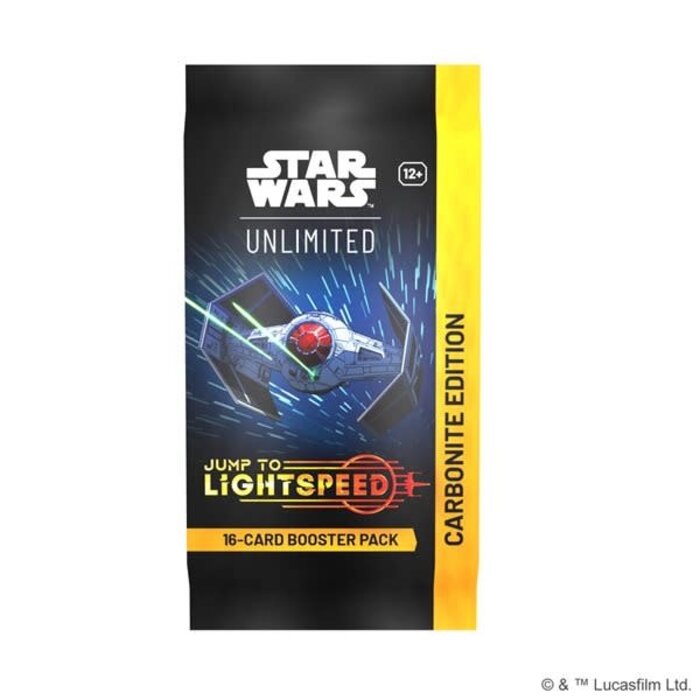 Fantasy Flight Games Star Wars Unlimited TCG Jump to Lightspeed Carbonite Booster Pack **LIMIT 3 PER CUSTOMER**