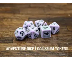 Adventure Dice 7-Piece RPG Dice Set: Coliseum Tokens