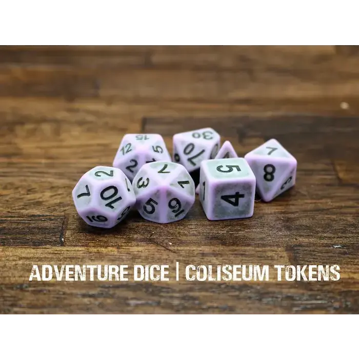 Adventure Dice 7-Piece RPG Dice Set: Coliseum Tokens
