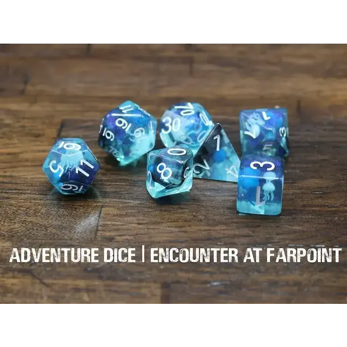 Adventure Dice 7-Piece RPG Dice Set: Encounter at Farpoint