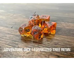 Adventure Dice 7-Piece RPG Dice Set: Fossilized Tree