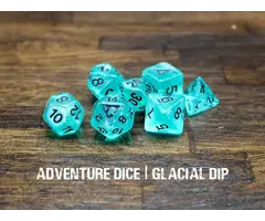 Adventure Dice 7-Piece RPG Dice Set: Glacial Dip