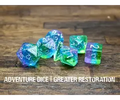 Adventure Dice 7-Piece RPG Dice Set: Greater Restoration