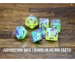 Adventure Dice 7-Piece RPG Dice Set: Hard Head Big Teeth