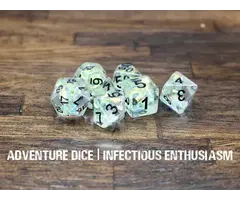Adventure Dice 7-Piece RPG Dice Set: Infectious Enthusiasm