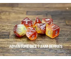 Adventure Dice 7-Piece RPG Dice Set: Jam Berries