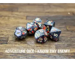 Adventure Dice 7-Piece RPG Dice Set: Know Thy Enemy