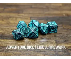 Adventure Dice 7-Piece RPG Dice Set: Like a Firework