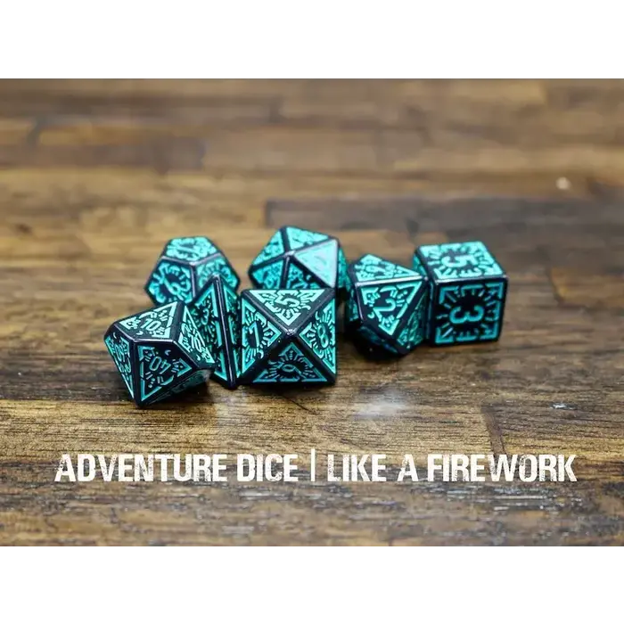 Adventure Dice 7-Piece RPG Dice Set: Like a Firework