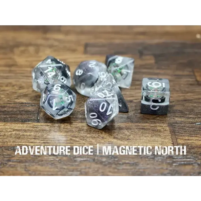 Adventure Dice 7-Piece RPG Dice Set: Magnetic North