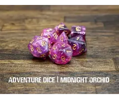 Adventure Dice 7-Piece RPG Dice Set: Midnight Orchid