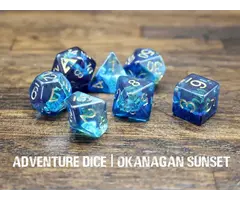 Adventure Dice 7-Piece RPG Dice Set: Okanagan Sunset