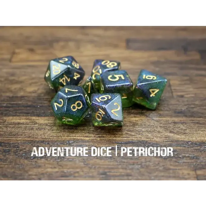 Adventure Dice 7-Piece RPG Dice Set: Petrichor