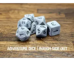 Adventure Dice 7-Piece RPG Dice Set: Rough Side Out
