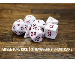 Adventure Dice 7-Piece RPG Dice Set: Strawberry Shortcake