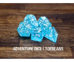 Adventure Dice 7-Piece RPG Dice Set: Toebeans
