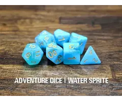 Adventure Dice 7-Piece RPG Dice Set: Water Sprite