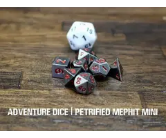 Adventure Dice Mini 7-Piece RPG Premium Metal Dice Set: Petrified Mephit