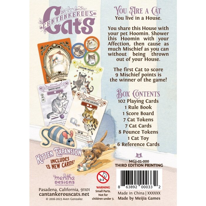 Misc Board Games Cantankerous Cats: 3rd Edition