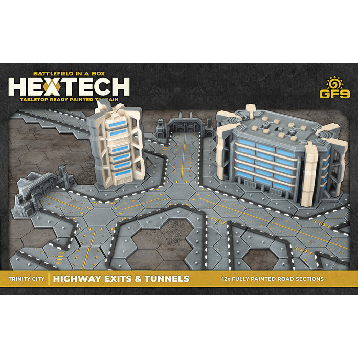 Gale Force Nine Battlefield in a Box: Hextech Trinity City Highway Exits & Tunnels