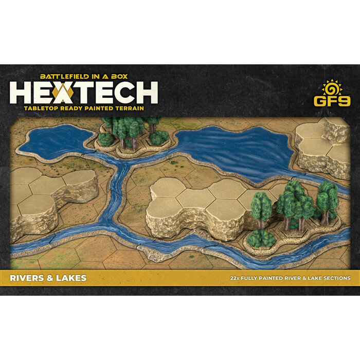 Gale Force Nine Battlefield in a Box: Hextech Trinity City Rivers & Lakes