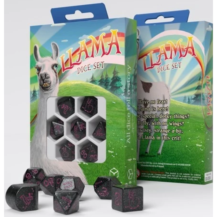 Q-Workshop 7-Piece RPG Dice Set: Sparkling Llama -