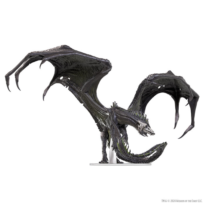 Wizkids/NECA LLC D&D Icons of the Realms: Adult Black Dragon Corruptor Premium Painted Miniature