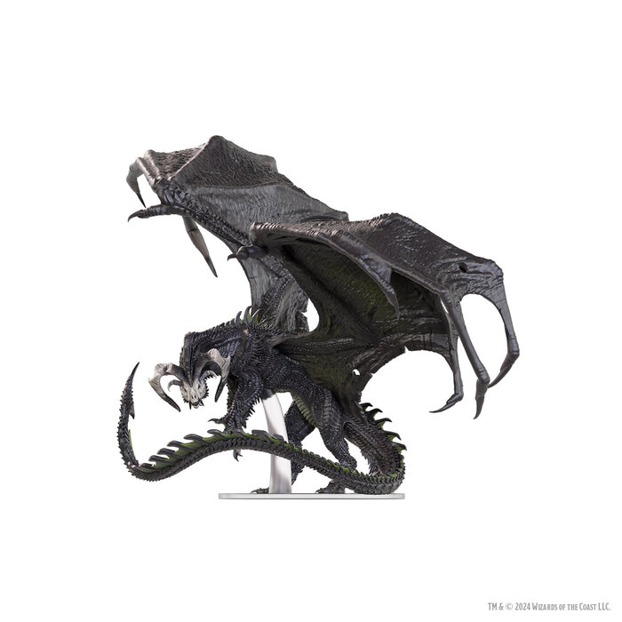 Wizkids/NECA LLC D&D Icons of the Realms: Adult Black Dragon Corruptor Premium Painted Miniature