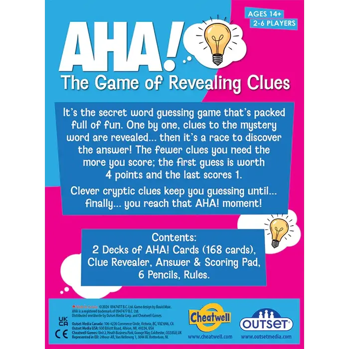 Outset Media Aha! The Game of Revealing Clues