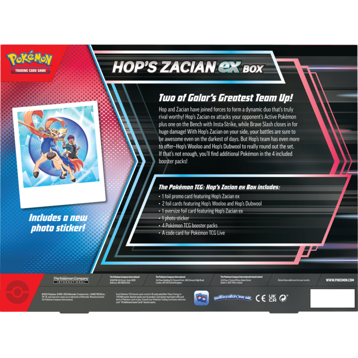 The Pokemon Company International Pokemon TCG - Hop's Zacian ex Box *LIMIT 1 PER HOUSEHOLD*